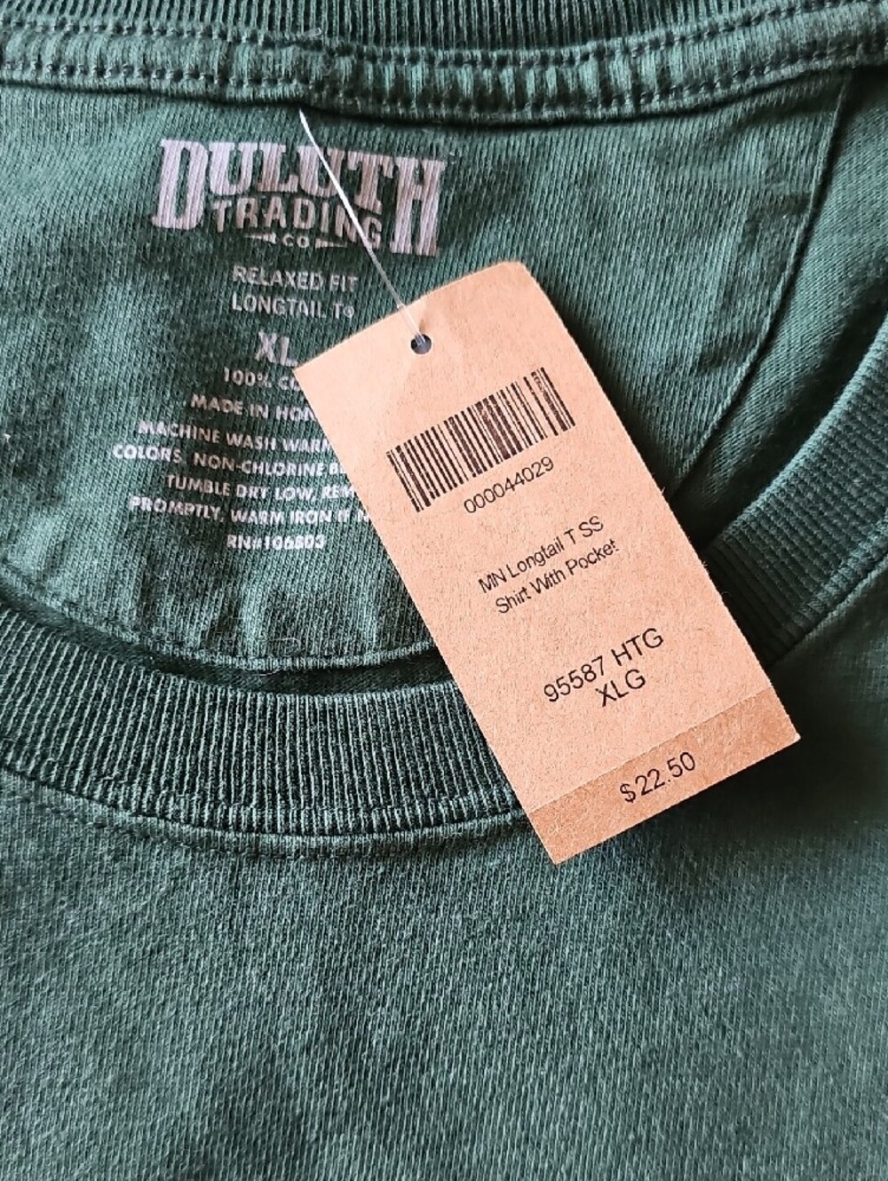 Duluth Trading Co Short Sleeve Crewneck T‑Shirt in Dark Green - Picture 2 of 5
